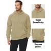 imageMAGCOMSEN Mens Sherpa Hoodie Heavyweight Fleece Lined Thick Winter Thermal Athletic Sweatshirt with Kangaroo PocketKhaki