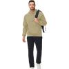 imageMAGCOMSEN Mens Sherpa Hoodie Heavyweight Fleece Lined Thick Winter Thermal Athletic Sweatshirt with Kangaroo PocketKhaki