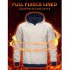imageMAGCOMSEN Mens Sherpa Hoodie Heavyweight Fleece Lined Thick Winter Thermal Athletic Sweatshirt with Kangaroo PocketNavy