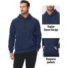 imageMAGCOMSEN Mens Sherpa Hoodie Heavyweight Fleece Lined Thick Winter Thermal Athletic Sweatshirt with Kangaroo PocketNavy