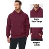 imageMAGCOMSEN Mens Sherpa Hoodie Heavyweight Fleece Lined Thick Winter Thermal Athletic Sweatshirt with Kangaroo PocketWinered