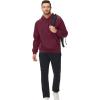 imageMAGCOMSEN Mens Sherpa Hoodie Heavyweight Fleece Lined Thick Winter Thermal Athletic Sweatshirt with Kangaroo PocketWinered