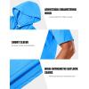imageMAGCOMSEN Mens Short Sleeve Hoodie Cotton Hooded T Shirts Lightweight Sweatshirt Hoodies PulloverAzure
