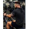 imageMAGCOMSEN Mens Short Sleeve Hoodie Cotton Hooded T Shirts Lightweight Sweatshirt Hoodies PulloverBlack