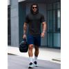 imageMAGCOMSEN Mens Short Sleeve Hoodie Cotton Hooded T Shirts Lightweight Sweatshirt Hoodies PulloverBlack