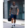 imageMAGCOMSEN Mens Short Sleeve Hoodie Cotton Hooded T Shirts Lightweight Sweatshirt Hoodies PulloverDark Gray