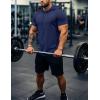 imageMAGCOMSEN Mens Short Sleeve Hoodie Cotton Hooded T Shirts Lightweight Sweatshirt Hoodies PulloverNavy