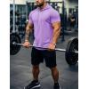 imageMAGCOMSEN Mens Short Sleeve Hoodie Cotton Hooded T Shirts Lightweight Sweatshirt Hoodies PulloverPurple