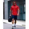 imageMAGCOMSEN Mens Short Sleeve Hoodie Cotton Hooded T Shirts Lightweight Sweatshirt Hoodies PulloverTomato Red