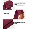 imageMAGCOMSEN Mens Short Sleeve Hoodie Cotton Hooded T Shirts Lightweight Sweatshirt Hoodies PulloverWine Red