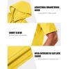 imageMAGCOMSEN Mens Short Sleeve Hoodie Cotton Hooded T Shirts Lightweight Sweatshirt Hoodies PulloverYellow