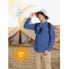 imageMAGCOMSEN Mens Sun Protection Fishing Shirts Long Sleeve UPF 50 Quick Dry Cooling Button Down Shirt for Hiking SafariBlue Grey
