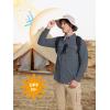 imageMAGCOMSEN Mens Sun Protection Fishing Shirts Long Sleeve UPF 50 Quick Dry Cooling Button Down Shirt for Hiking SafariDark Grey
