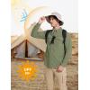 imageMAGCOMSEN Mens Sun Protection Fishing Shirts Long Sleeve UPF 50 Quick Dry Cooling Button Down Shirt for Hiking SafariLight Green