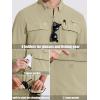 imageMAGCOMSEN Mens Sun Protection Fishing Shirts Long Sleeve UPF 50 Quick Dry Cooling Button Down Shirt for Hiking SafariLight Khaki