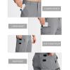 imageMAGCOMSEN Mens Workout Shorts 7 Pockets Quick Dry 34 Capri Pants Zipper Pockets Hiking Athletic ShortsLight Grey