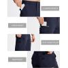 imageMAGCOMSEN Mens Workout Shorts 7 Pockets Quick Dry 34 Capri Pants Zipper Pockets Hiking Athletic ShortsNavy