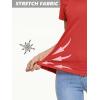 imageMAGCOMSEN 2 Pack Womens T Shirts VNeck Short Sleeve UPF 50 Sun Protection Workout Quick Dry Shirts Tee TopsBlackTomato Red