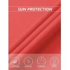 imageMAGCOMSEN 2 Pack Womens T Shirts VNeck Short Sleeve UPF 50 Sun Protection Workout Quick Dry Shirts Tee TopsBlackTomato Red