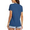 imageMAGCOMSEN 2 Pack Womens T Shirts VNeck Short Sleeve UPF 50 Sun Protection Workout Quick Dry Shirts Tee TopsBlue GreyLight Blue