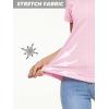 imageMAGCOMSEN 2 Pack Womens T Shirts VNeck Short Sleeve UPF 50 Sun Protection Workout Quick Dry Shirts Tee TopsWhiteLight Pink