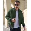 imageMAGCOMSEN Bomber Jackets for Men Winter Casual Quilted Jacket Warm Windproof Padded Jackets Zip Up CoatsArmy Green