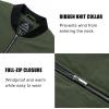 imageMAGCOMSEN Bomber Jackets for Men Winter Casual Quilted Jacket Warm Windproof Padded Jackets Zip Up CoatsArmy Green