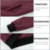 imageMAGCOMSEN Bomber Jackets for Men Winter Casual Quilted Jacket Warm Windproof Padded Jackets Zip Up CoatsBurgundy