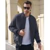 imageMAGCOMSEN Bomber Jackets for Men Winter Casual Quilted Jacket Warm Windproof Padded Jackets Zip Up CoatsDark Grey