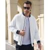imageMAGCOMSEN Bomber Jackets for Men Winter Casual Quilted Jacket Warm Windproof Padded Jackets Zip Up CoatsWhite