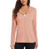 imageMAGCOMSEN Jackets for Women Full Zip Up Lightweight Long Sleeve UPF 50 Workout Workout Sun Protection HoodieApricot