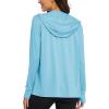 imageMAGCOMSEN Jackets for Women Full Zip Up Lightweight Long Sleeve UPF 50 Workout Workout Sun Protection HoodieLight Blue