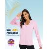imageMAGCOMSEN Jackets for Women Full Zip Up Lightweight Long Sleeve UPF 50 Workout Workout Sun Protection HoodieLight Pink