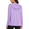 imageMAGCOMSEN Jackets for Women Full Zip Up Lightweight Long Sleeve UPF 50 Workout Workout Sun Protection HoodieLight Purple