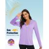 imageMAGCOMSEN Jackets for Women Full Zip Up Lightweight Long Sleeve UPF 50 Workout Workout Sun Protection HoodieLight Purple