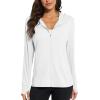 imageMAGCOMSEN Jackets for Women Full Zip Up Lightweight Long Sleeve UPF 50 Workout Workout Sun Protection HoodieWhite