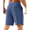 imageMAGCOMSEN Mens Athletic Running Shorts 8quot Quick Dry Lightweight Workout Gym Sports Hiking Shorts UPF 50 with 3 PocketsBlue Gray