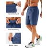 imageMAGCOMSEN Mens Athletic Running Shorts 8quot Quick Dry Lightweight Workout Gym Sports Hiking Shorts UPF 50 with 3 PocketsBlue Gray