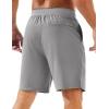 imageMAGCOMSEN Mens Athletic Running Shorts 8quot Quick Dry Lightweight Workout Gym Sports Hiking Shorts UPF 50 with 3 PocketsLight Gray
