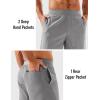 imageMAGCOMSEN Mens Athletic Running Shorts 8quot Quick Dry Lightweight Workout Gym Sports Hiking Shorts UPF 50 with 3 PocketsLight Gray