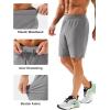 imageMAGCOMSEN Mens Athletic Running Shorts 8quot Quick Dry Lightweight Workout Gym Sports Hiking Shorts UPF 50 with 3 PocketsLight Gray