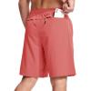 imageMAGCOMSEN Mens Athletic Running Shorts 9quot Quick Dry Lightweight Sport Workout Hiking Gym Shorts with Zipper PocketsWatermelon Red