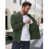 imageMAGCOMSEN Mens Bomber Jacket Casual Windproof Quilted Jacket Full Zip Windbreaker Winter Warm Varsity Jacket with PocketsArmy Green
