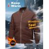 imageMAGCOMSEN Mens Bomber Jacket Casual Windproof Quilted Jacket Full Zip Windbreaker Winter Warm Varsity Jacket with PocketsCoffee