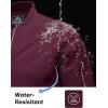 imageMAGCOMSEN Mens Bomber Jacket Casual Windproof Quilted Jacket Full Zip Windbreaker Winter Warm Varsity Jacket with PocketsWine Red