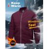 imageMAGCOMSEN Mens Bomber Jacket Casual Windproof Quilted Jacket Full Zip Windbreaker Winter Warm Varsity Jacket with PocketsWine Red