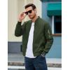 imageMAGCOMSEN Mens Bomber Jacket Lightweight Casual Windbreaker Spring Fall Zip Up Coat with 5 Pocket01 Army Green