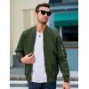 imageMAGCOMSEN Mens Bomber Jacket Lightweight Casual Windbreaker Spring Fall Zip Up Coat with 5 Pocket01 Army Green