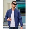 imageMAGCOMSEN Mens Bomber Jacket Lightweight Casual Windbreaker Spring Fall Zip Up Coat with 5 Pocket01 Blue