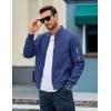 imageMAGCOMSEN Mens Bomber Jacket Lightweight Casual Windbreaker Spring Fall Zip Up Coat with 5 Pocket01 Blue